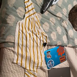 Striped long sleeve flowy boxy crop top